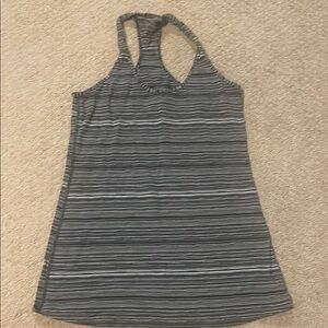 Lululemon Athletica Gray Striped Tank Top
